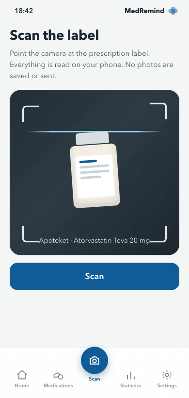Scan your prescription label